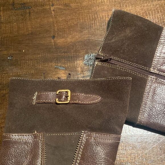 Lobo Solo Brown Leather Boots Zipper Buckle Detail 8.5 Ladies - Picture 11 of 11